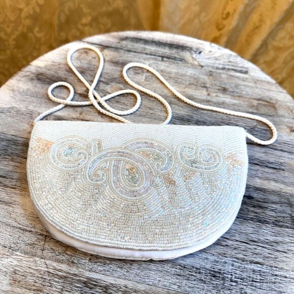 Vintage Beaded Crossbody Formal Bag - Wedding / Bridal - Picture 1 of 4